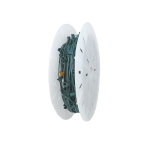 Novelty Lights 500 Feet C9/E17 Socketed Light Spool, Green Wire Bulk Reel, 8 Amp SPT-1 Wire, Commercial Grade, Indoor/Outdoor All Weather, For Cutting Custom Lengths