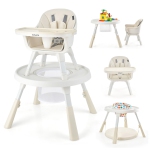 Gymax 6 in 1 Baby High Chair Infant Activity Center w/ Height Adjustment