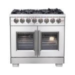 Forno Capriasca 36-inch Porte française autoportante double gamme de carburant
