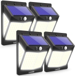 Solar Lights Outdoor Motion Sensor Lights 3 Modes, Solar Powered Security Lights (Permanent On All Night/Smart Brightness Control) with 270 Degree Wide Angle IP65 Waterproof
