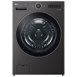Open Box (Perfect Condition) LG 5.8 Cu. Ft. (IEC) Front Load Washer with TurboWash 360, TurboWash, ezDispense, and ThinQ (WM6700HBA) - Black Steel