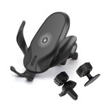 Chargeur de voiture sans fil 15W Quntis Support de téléphone de voiture Charge rapide 360° Rotation