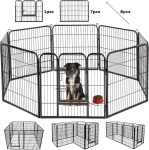 BestPet Dog Playpen Pet Dog Fence 40" 8Panels Metal Dog Pen Outdoor Exercise Pen with Doors for Large/Medium /Small Dogs,Pet Puppy Playpen for RV,Camping,Yard
