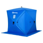 Outsunny 2-4 Person Pop-up Ice Fishing Tent Portable Ice Fishing Shelter  with Windproof Windows and Carrying Bag Hub Fish Shelter