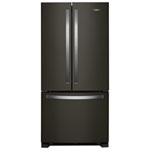 Bouton à remous 33" 22.1 Cu. Ft. Réfrigérateur de porte français avec distributeur d'eau(WRFF5333PV) - Acier inoxydable noir