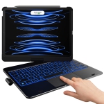 Touch iPad Pro 11 inch Case with Keyboard (11", 2021) - Multi-Touch Trackpad & 10 Colors Backlight & 360° Rotatable - Thin & Light for iPad Pro 11 & iPad Air 5th & 4th Gen & Pencil