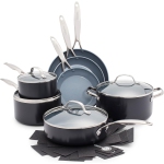 GreenPan Valencia Pro Hard Anodized Healthy Ceramic Nonstick 11 Piece Cookware Pots and Pans Set