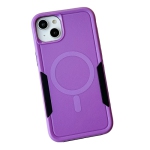 TopSave New Style MAGSAFE Matt Polish PC+TPU 2 in 1 Slim Lightweight Shockproof, Rugged, Protective Armor Case For iPhone 15 Pro (6.1"), Purple