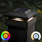 Classy Caps Lumineer Smart Solar Post Cap - 2 pack