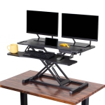 Stand Steady FlexPro Hero 37" Standing Desk Converter With Keyboard Tray, Black