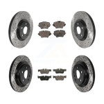 Front Rear Drilled Slot Brake Rotors Ceramic Pad Kit For BMW X1 X2 Mini Cooper Countryman KDT-100902