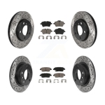Front Rear Drill Slot Brake Rotor Ceramic Pad Kit For Mini Cooper Countryman Paceman Base KDC-100372