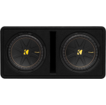 Kicker 50DCWC122 Dual CompC 12-inch (30cm) Subs in Vented Enclosure, 2-Ohm, RoHS Compliant