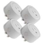 BAZZ Smart Home 4 Pack Wi-Fi Plug, PLGWFW1X4