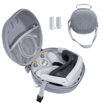 Hard Case Compatible with Meta Oculus Quest 3 VR Gaming Headset&Touch Controllers,Waterproof Shockproof Carrying Bag for Accessories, Suitable for Travel and Home Storage (Grey)