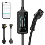Fulsolen Level 2 EV Charger up to 32Amp, 7.6kW,240V, Indoor/Outdoor Electric Vehicle Charging Station with 22ft Cable, NEMA 5-15 and NEMA 14-50 Outlet
