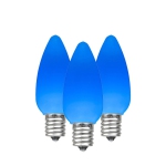Lumières de nouveauté paquet de 25 C9 Style en céramique LED Lumières de Noël, Ampoules de remplacement opaques avec E17 Base, Plastique anti-éclaboussures, 3 SMD ultra-brillants par ampoule, écoénergétique 0.5W