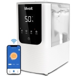 LEVOIT Humidificateur pour Chambre Grande Chambre, OasisMist Smart Cool and Warm Mist, Humidité personnalisée automatique, Diffuseur d'huile de remplissage pour bébé et plantes ultrasoniques, silencieux, 4.5L, blanc