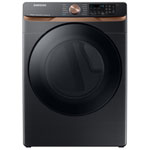 Samsung 7.5 Cu. Ft. Séchoir électrique empilable de grande capacité avec détection d'humidité, sanitize à vapeur+, Energy Star & SmartThings (DVE50BG8300VAC) - Acier inoxydable noir