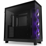 NZXT H6 Débit RGB Cas compact de débit d'air de la chambre à air moyenne avec RGB Ventilateurs (CCH61FBR1)