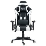 Naz Gladius Ergonomic High-Back Faux Leather Gaming Chair - Black/White