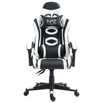 Naz Tachi Ergonomic High-Back Faux Leather Gaming Chair - White