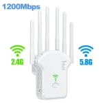 High-Speed 1200Mbps Dual-Band WiFi Repeater with Antenna, Signal Extender, and WPS Router - Wireless Network Amplifier for 2.4G and 5G
