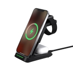 LAX - 3 in 1 Fast Wireless Charging Station, Black