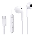 JVC - USB Écouteurs In-Ear Type-C avec Microphone Intégré et Télécommande, Blanc