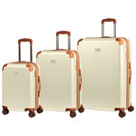 Champs Freedom Collection 3-Piece Hard Side Expandable Luggage Set - Ivory