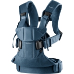 BabyBjorn Porte-bébé ONE Mélange de coton - Denim classique / Bleu de nuit