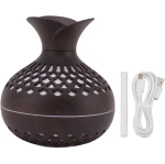 Aroma Humidificateur, grain de bois à diffuseur parfumé 300ml pour les chambres à coucher (Dark Brown)