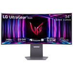 LG UltraGear 34" 1440p UWQHD 240Hz 0.03ms GTG Curved OLED LED G-Sync FreeSync Gaming Monitor (34GS95QE-B) - Purple-Grey