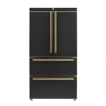 Forno Espresso Moena 36-inch French Door Refrigerator in Black, 19.2 cu.ft with Ice Maker