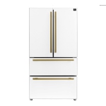 Forno Espresso Moena 36-inch Réfrigérateur de porte français en blanc, 19.2 cu.ft avec fabricant de glace