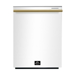 FORNO Pozzo 24" Front-Control 6 Wash Programs Stainless Steel Tub Dishwasher - White
