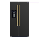 Forno Espresso Salerno 36-inch Side-by-Side Black Refrigerator 20 cu.ft
