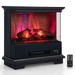 Costway 27" Electric Fireplace Heater Freestanding 1400W Remote Control Timing Function