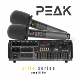 PEAK Karaoke Professional Bluetooth System (ECHO, EQ & 1200W): Bluetooth Amplifier PK-AMP-200, Two UHF Rechargeable PRO Wireless Microphone with Echo & Volume Control PK-MIC-020