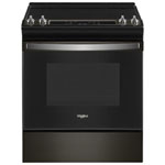 Open Box - Whirlpool 30" 4.8 Cu. Ft. Self-Clean Slide-In Electric Range - Black Stainless - Scratch & Dent