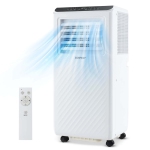Costway 3-in-1 Portable Air Conditioner - 8000 BTU (250 sq ft Coverage) - 54dB, Window Kit, Remote - White