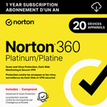 Norton 360 Platinum (PC/Mac/iOS/Android) - 20 Devices - 100GB Cloud Backup - 1 Year - Digital Download