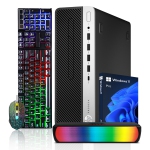 Professional Desktop PC HP ProDesk 600 G4 SFF Computer (Intel i5 Hexa-Core Processor/ 512GB NVMe SSD/ 32GB DDR4 RAM/ Windows 11 Pro/ RGB Sound Bar) -Refurbished (Excellent)