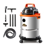 Armor All VO408S 0901 Aspirateur Humide/Sec de 4 Gallons 3.0 HP de Pointe avec 3 Buses et 1 Brosse, Réservoir en Acier Inoxydable, O..