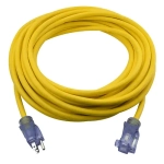 Construction grad Extension Cord - 12/3 with Lighted End