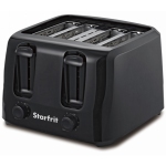 Starfrit - 4 Slice Toaster, 6 Browning Settings, Black