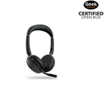 Open Box - Jabra Evolve2 On-Ear Active Noise Cancelling True Wireless Bluetooth 5.2 Headsets with Mic