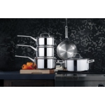 10pc Meyer ProClad 5-Ply Aluminum Core Stainless Steel Cookware Set, Made in Canada