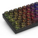 Black Clear Keycaps, Custom Cherry Profile Keycaps 140 Key Full Set,Transparent PC Material Keycaps for 60% 65% 75% 100% Cherry Gateron Mx Switches Mechanical Keyboard
