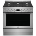Electrolux 36" 4.4 Cu. Ft. True Convection 6-Burner Slide-In Gas Range (ECFG3668AS) - Stainless Steel